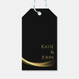 Golden Elegance-Bröllop Tack.- Presentetikett