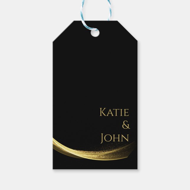 Golden Elegance-Bröllop Tack.- Presentetikett (Framsidan)