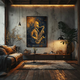 Golden Elegance Canvastryck