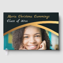 Golden Elegance Class Of Photo Graduation Gästböcker