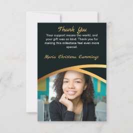 Golden Elegance Class Of Photo Graduation Tack Kort