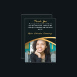 Golden Elegance Class Of Photo Graduation Tack Kort<br><div class="desc">Golden Elegance Class Of Photo Graduation Thank You Card</div>