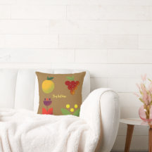 Golden Elegance Modern Blommigt Fruit dekorativ ku