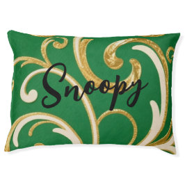 Golden Elegance Moss Green pattern