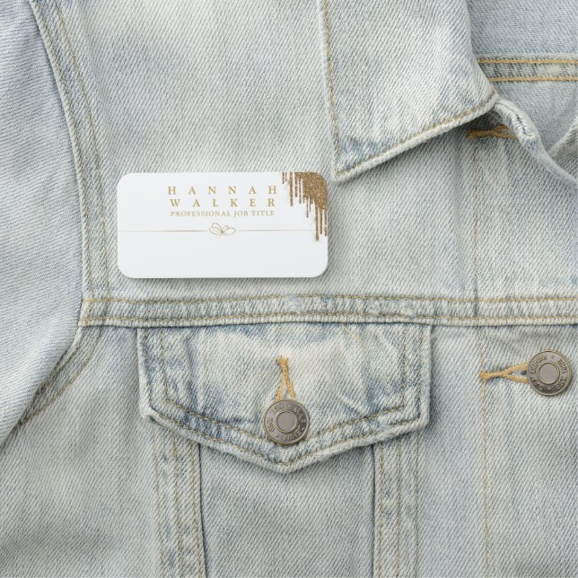 Golden elegance namnbricka (På plats)