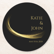 Golden Elegance-Papper Underlägg