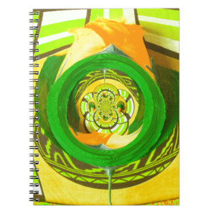 Golden Elegance: Snygg afrikansk Gul ros Art Anteckningsbok Med Spiral