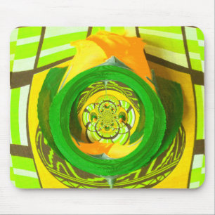 Golden Elegance: Snygg afrikansk Gul ros Art Musmatta