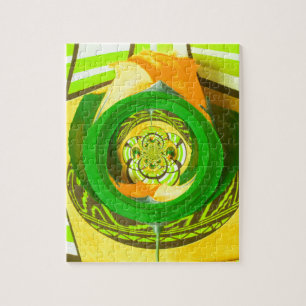 Golden Elegance: Snygg afrikansk Gul ros Art Pussel