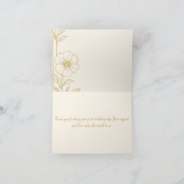 Golden Elegance - tackkort - Klassiskt Bröllop