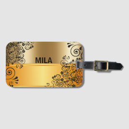 Golden elegance tobag bagagebricka