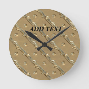Golden elegant design rund klocka