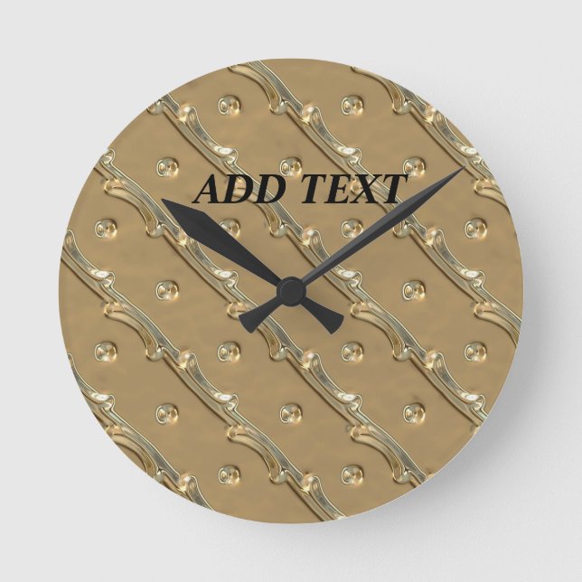 Golden elegant design rund klocka (Framsida)