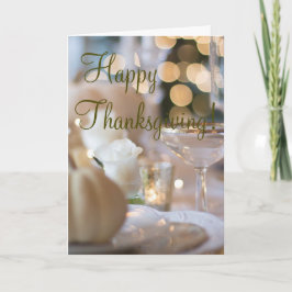 Golden Elegant Happy thanksgiving Helgkort