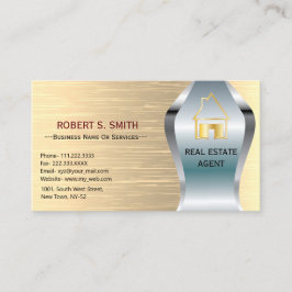 Golden Elegant Metallic Real Gods agent Visitkort