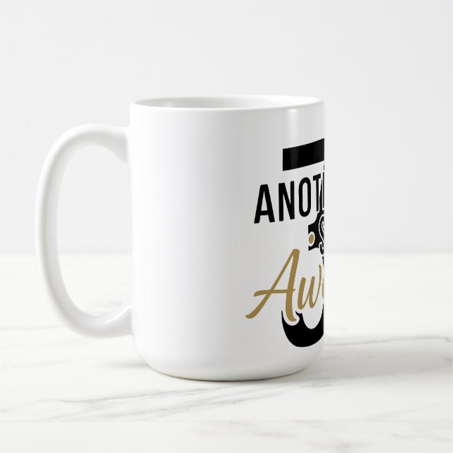 Golden Elegant Script "Awesome" Typography Black  Kaffemugg (Vänster)