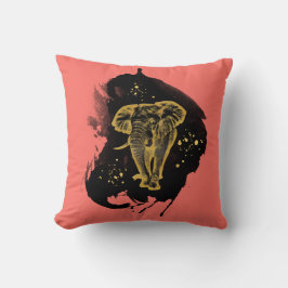 Golden Elephant Kissen Living Coral Kudde