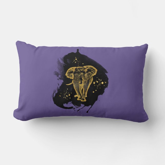 Golden Elephant Lendenkissen Ultra violet Lumbarkudde (Framsida)