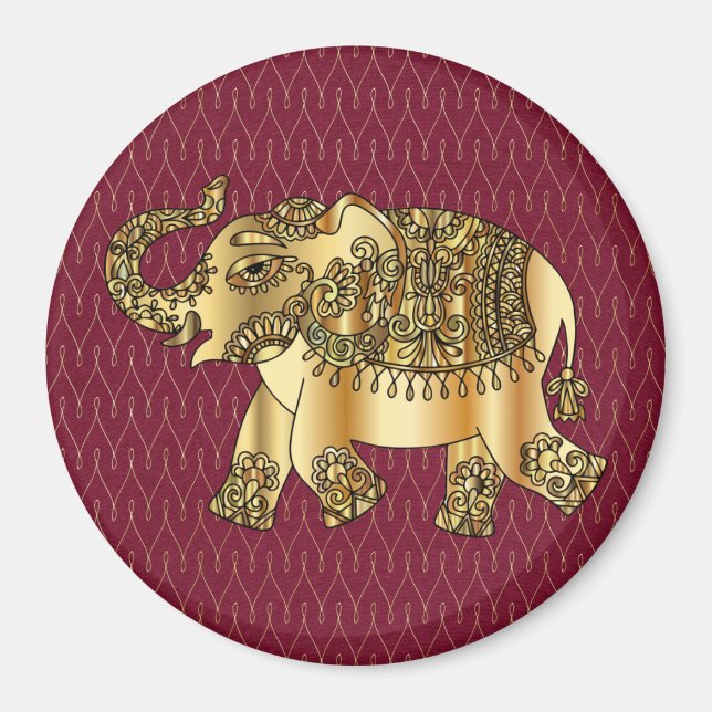 Golden Elephant Magnet (Framsidan)