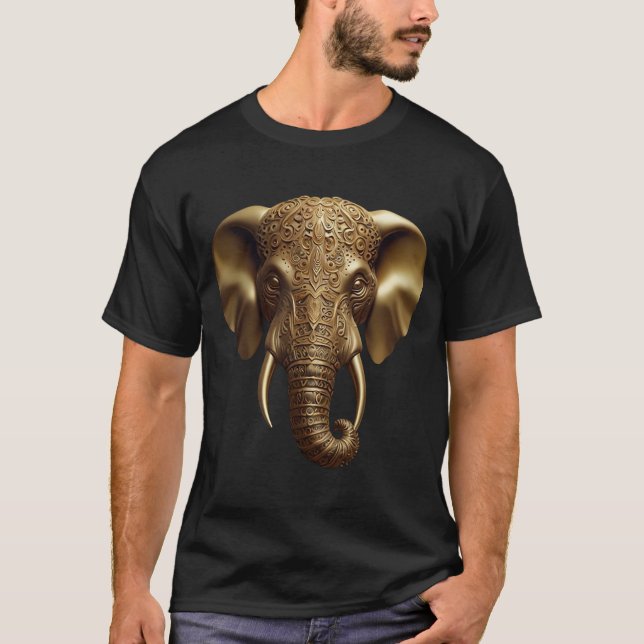 Golden Elephant T Shirt (Framsida)