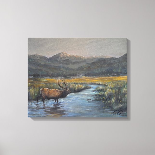 Golden Elk Canvastryck (Framsida)