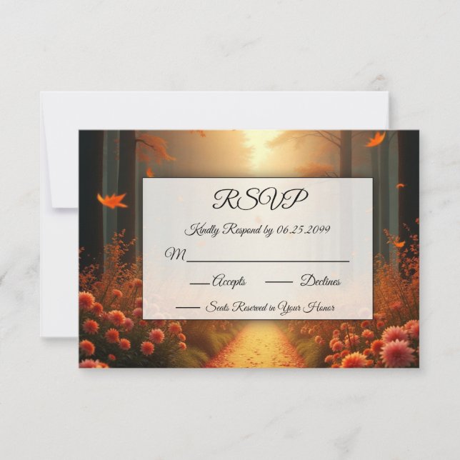 Golden Ember Autumn Woodland Stroll OSA Kort (Framsida)
