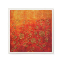 Golden Ember Blommigt Batik