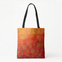 Golden Ember Blommigt Batik