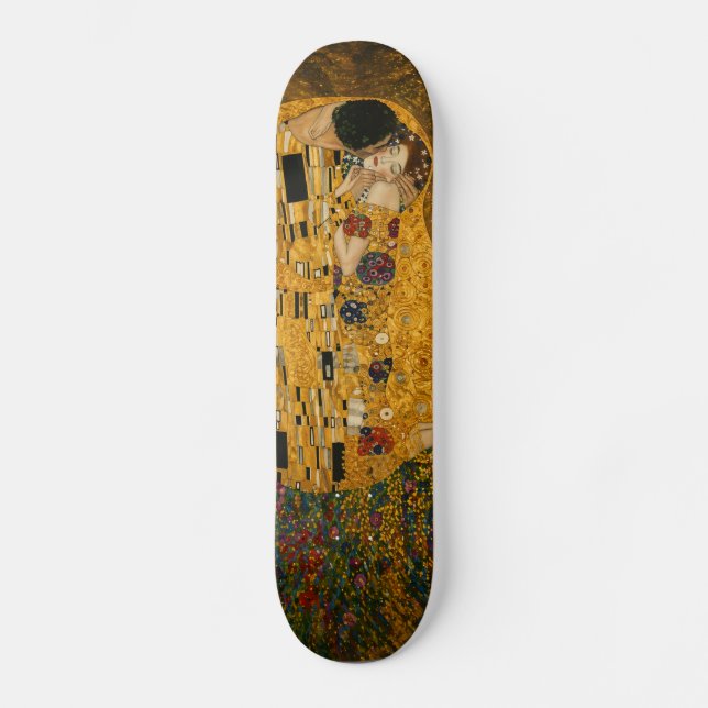 Golden Embrace Skateboard Deck – Elegant Romantik (Framsida)
