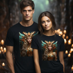 Golden Empowerment: Norse Viking Goddess Freyja T Shirt