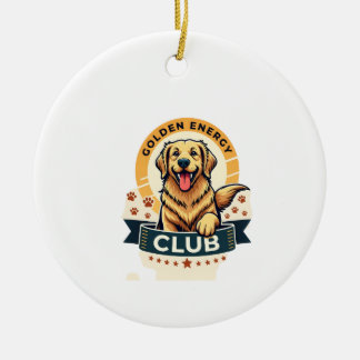 Golden Energy Club Golden Retriever Vintage Hund L Julgransprydnad Keramik
