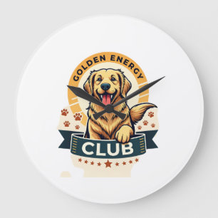 Golden Energy Club Golden Retriever Vintage Hund L Stor Klocka