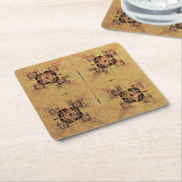 Golden Entanglement Underlägg Papper Kvadrat