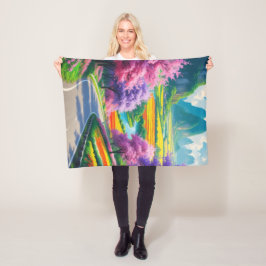 "Golden Escape - Natature Fantasy Fleece Blanket"