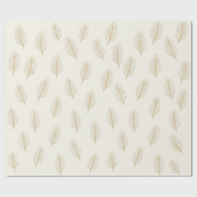 Golden Evergreen Presentpapper (Platt)