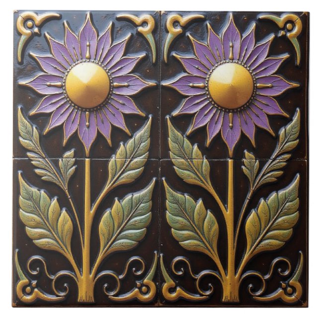 Golden-Eyed-Daisy Kakelplatta (Framsidan)