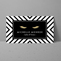Golden Eyelash med Mod Black and White Mönster