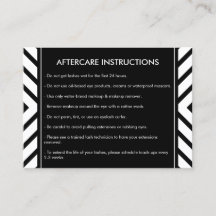 Golden Eyelash Mod Mönster Salon-eftervårdskort