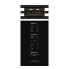 Golden Eyelash with Black and White Rand Reklamkort