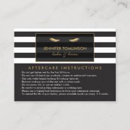 Golden Eyelash with Rand Lash Salon Aftercare Visitkort