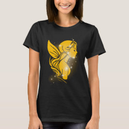 Golden Fairy Profile – Soft Spirit Ethereal Art T Shirt