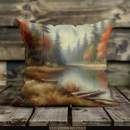 Golden Fall Forest Refltions Kudde