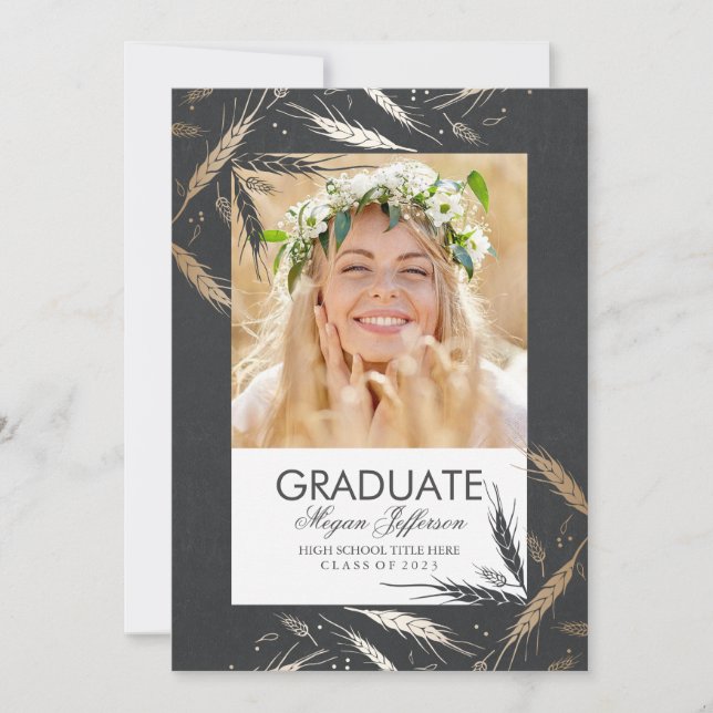 Golden Fall| Foto Studenten Inbjudningar (Framsida)