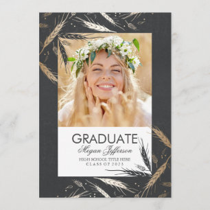 Golden Fall Foto Studenten Inbjudningar