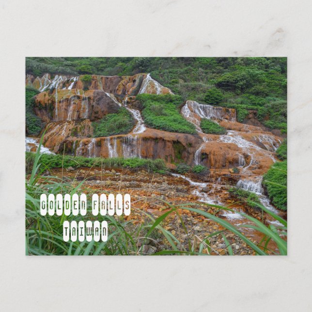 Golden Falls i Taiwan Vykort (Framsida)