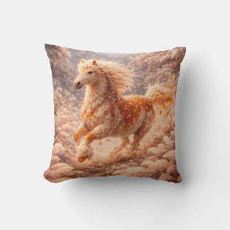 Golden Fantasy Horse Running Dream Pillow Kudde
