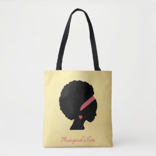 Golden färg design Afro-hår Tygkasse