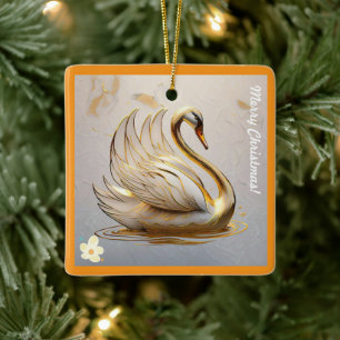 "Golden Feasted Friend" Julgransprydnad Keramik