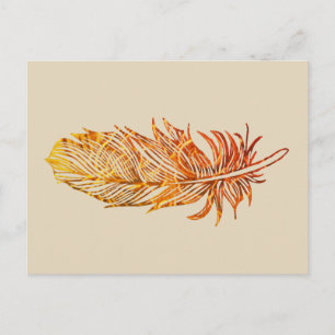 Golden Feather-vykort Vykort
