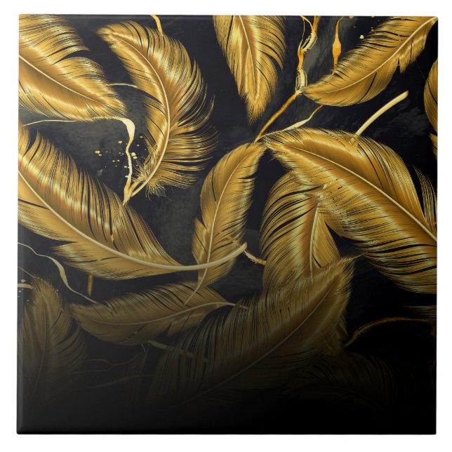 Golden Feathers Kakelplatta (Framsidan)